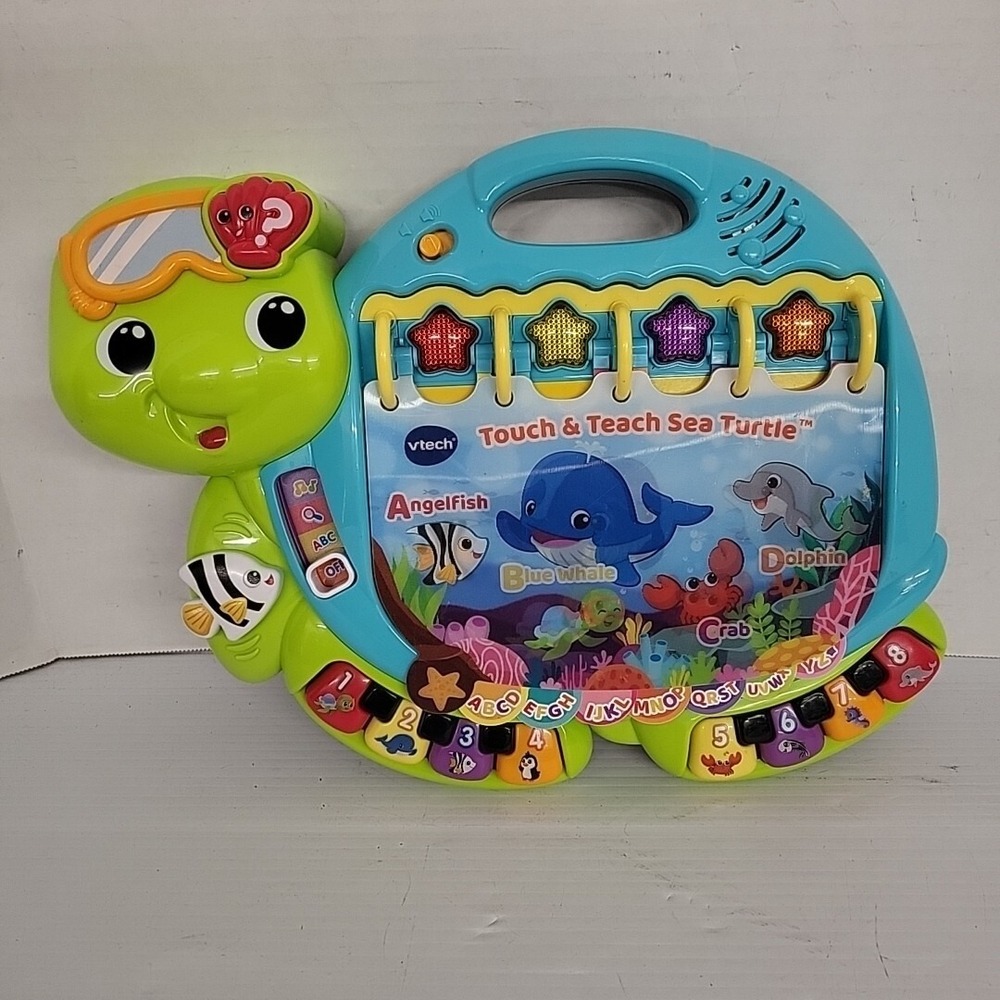 VTech Interactive Learning Toy Touch And Teach Sea Turtle Music Story‎ WORKING